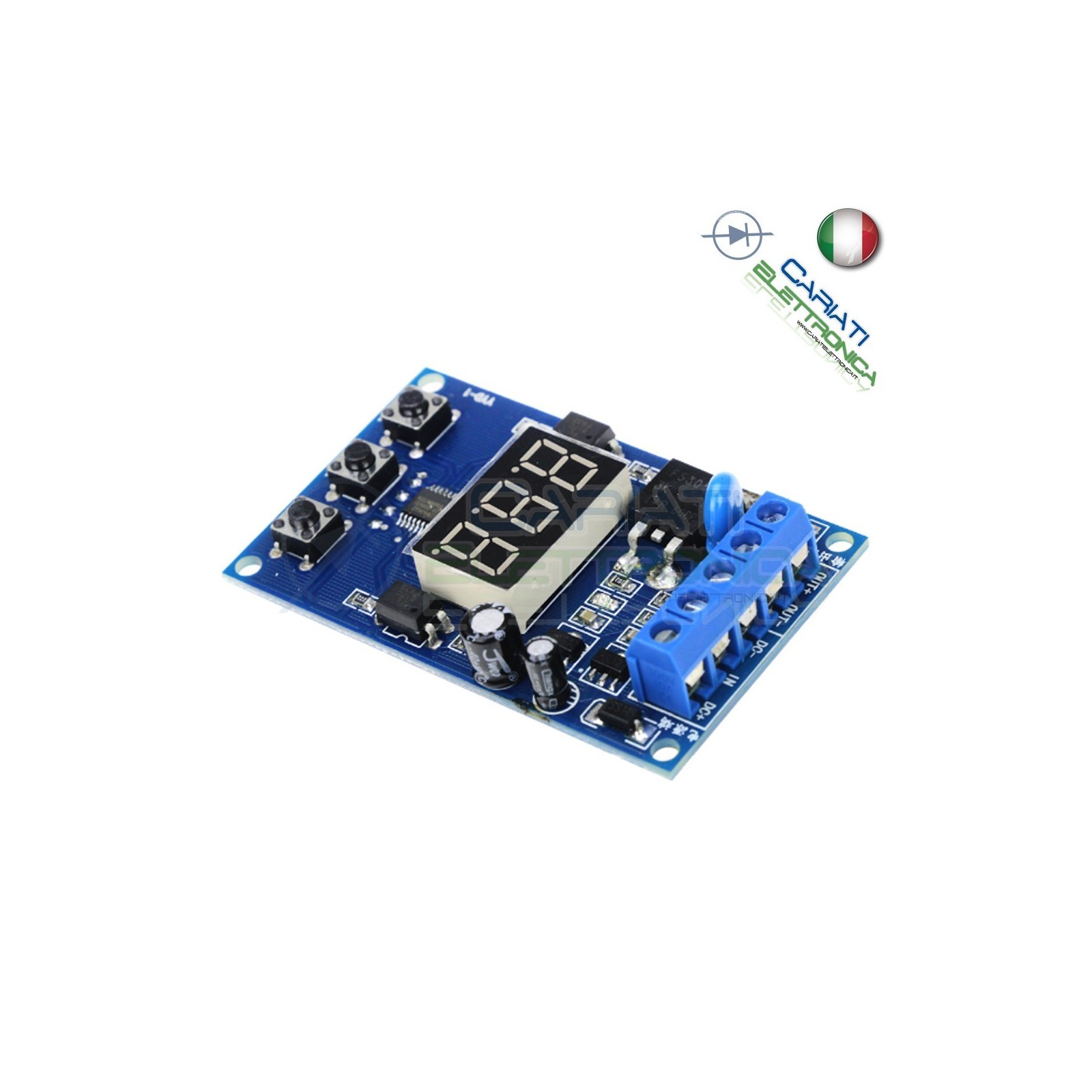 Scheda modulo temporizzatore timer multifunzione MOS 5V 12V 24V 30V con display