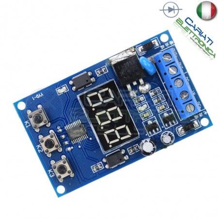 Scheda modulo temporizzatore timer multifunzione MOS 5V 12V 24V 30V con display