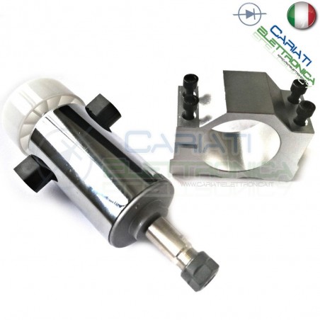 Motore con mandrino ER11 da 300W 12V/48V DC Spindle motor CON SUPPORTO