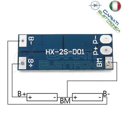 Battery BMS Protection 18650 Litio Li-ion Pcb battery 8.4V 8AGenerico