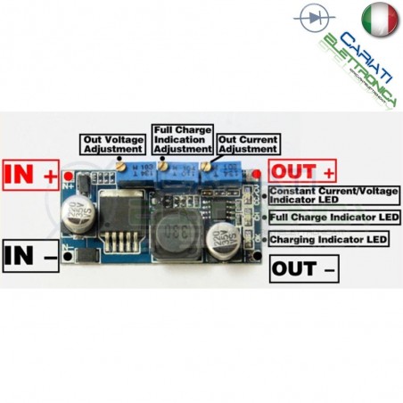 Convertitore regolabile di tensione STEP DOWN 2A DC DC LM2596S Alimentatore