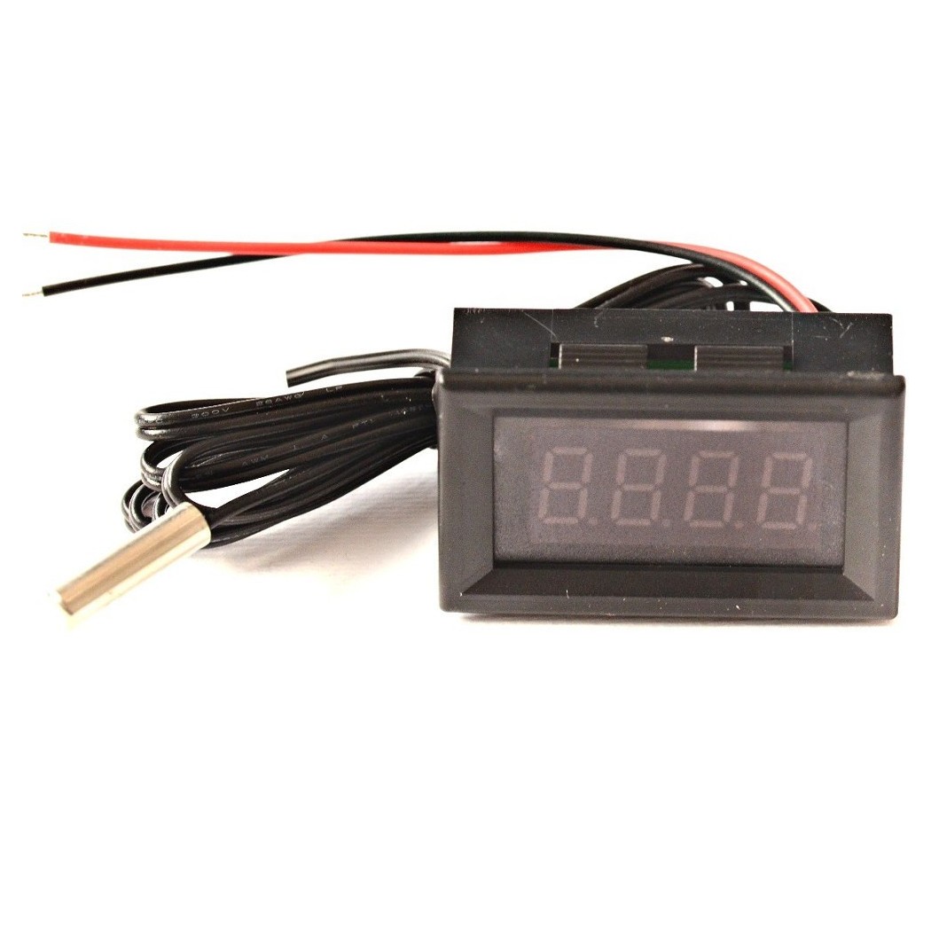 DISPLAY TERMOMETRO DIGITALE da PANNELLO LED VERDE -20 a +100℃ NTC DC