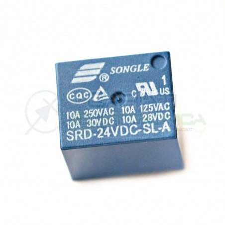 Relay Relè 24V Dc 10A Circuito Stampato Pcb 1 Scambio SRD-24DC-SL-A SRD Songle