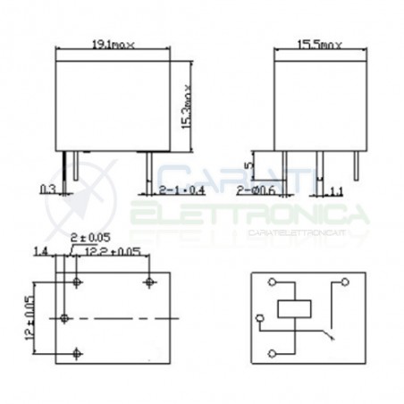 Relay Relè 24V Dc 10A Circuito Stampato Pcb 1 Scambio SRD-24DC-SL-A SRD Songle