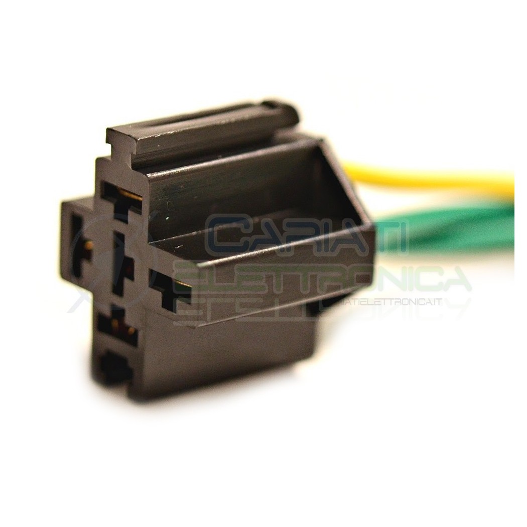 Zoccolo per relè relay 5 pin 40A Auto Camper lunghezza cavi 13cm