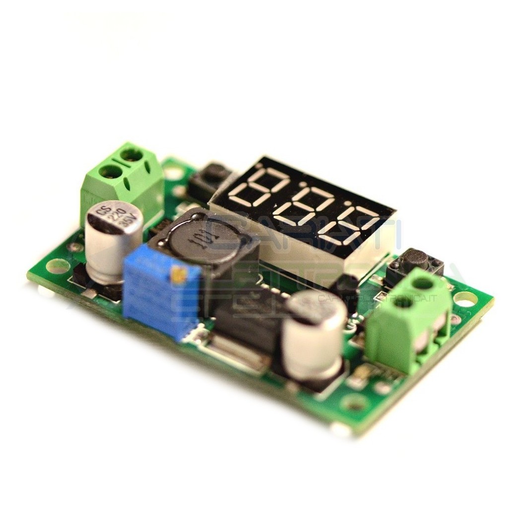 Convertitore regolabile STEP DOWN 3A DC DC LM2596S con VoltometroGenerico