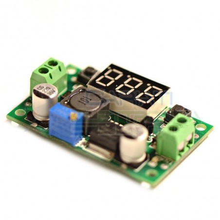 Convertitore regolabile STEP DOWN 3A DC DC LM2596S con VoltometroGenerico