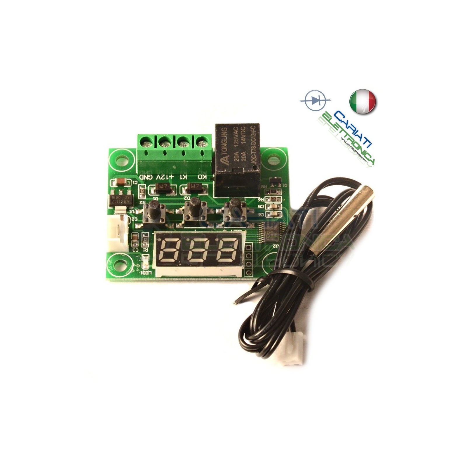 MODULO W1209 TERMOSTATO DIGITALE CONTROLLO DI TEMPERATURA -50° 110°C + SONDA NTC Generico