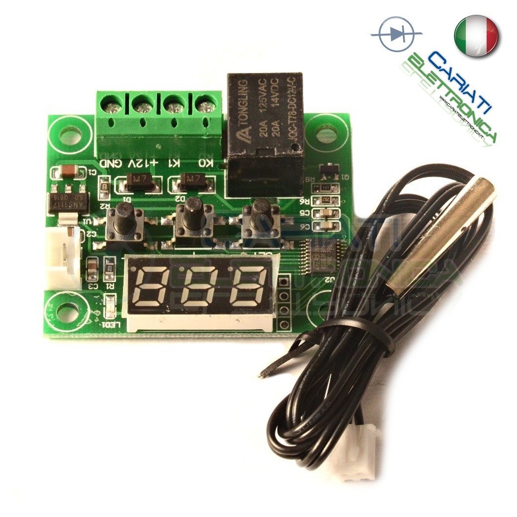 MODULO W1209 TERMOSTATO DIGITALE CONTROLLO DI TEMPERATURA -50° 110°C + SONDA NTC Generico