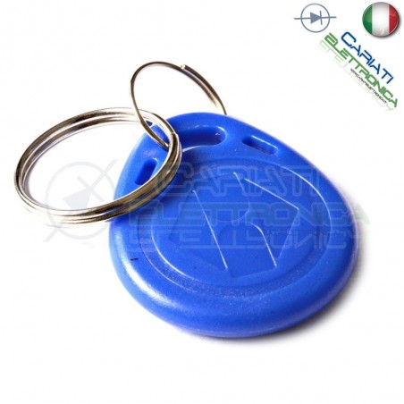 CHIAVE TRANSPONDER TAG RFID BLU compatibile 125KHz