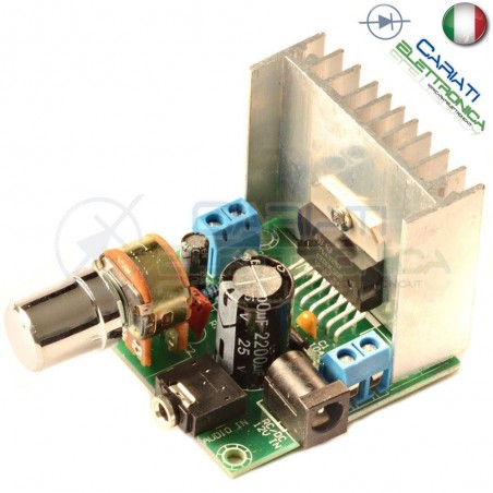 Scheda Amplificatore Audio Stereo 2 canali TDA7297 15W + 15W con manopola