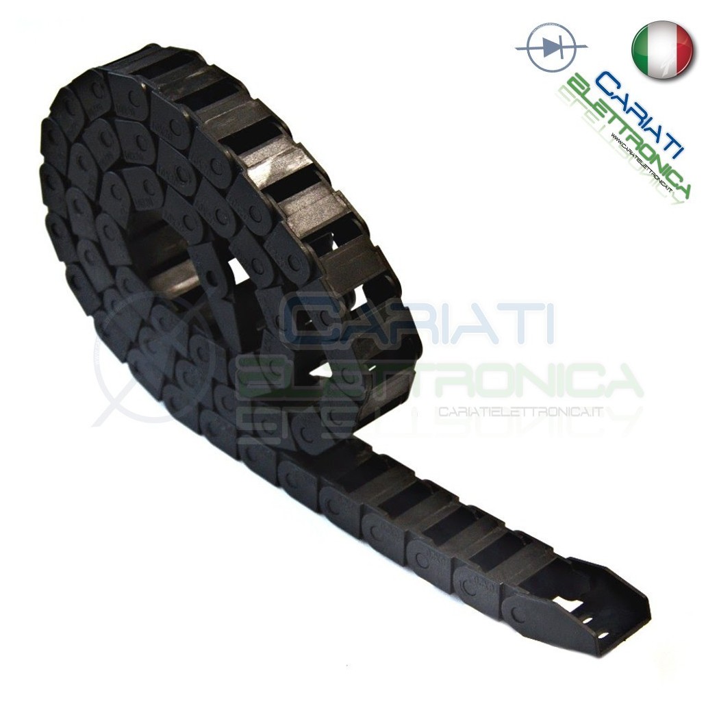 Catena Nera Passacavi Portacavi Porta Cavo 10x20 mm 1 metro CNC Stampante 3D Generico