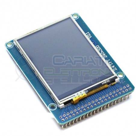 Display lcd grafico 320X240 2.4 TFT ILI9325 con touch e SD per Arduino uno R3
