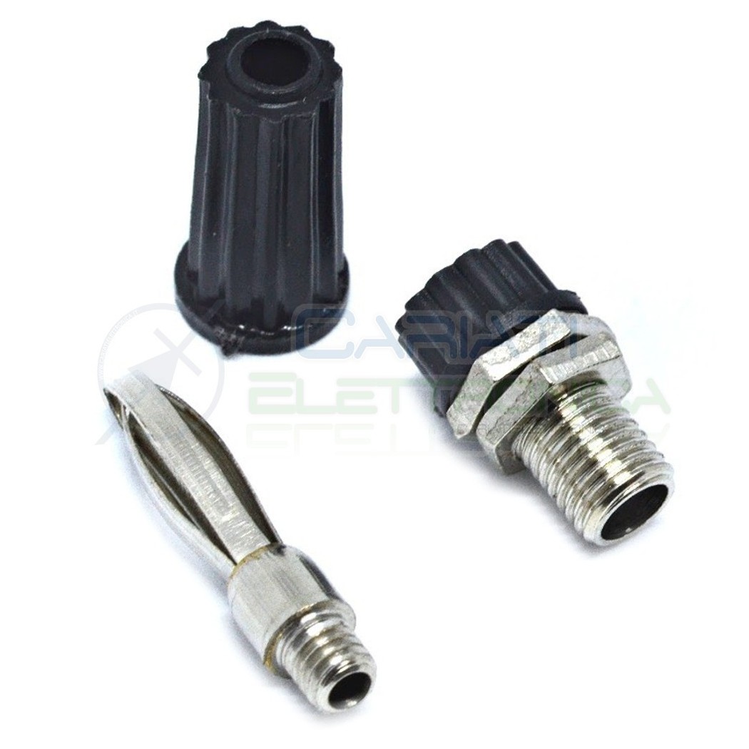 10 Connettori A Banana Nakamichi Placcati Oro 4mm Per Cavi Audio E Altoparlanti
