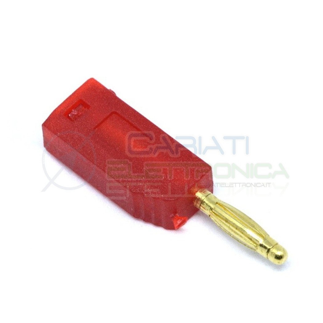 2 PEZZI Connettore Spina a Banana ROSSA da 2mm