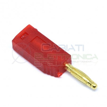2 PEZZI Connettore Spina a Banana ROSSA da 2mm