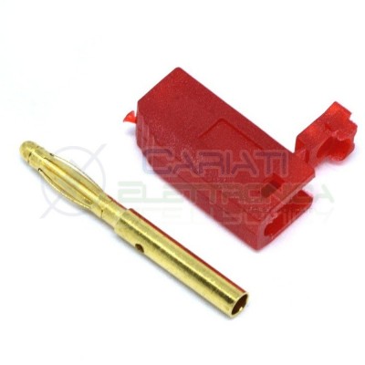2 PEZZI Connettore Spina a Banana ROSSA da 2mm