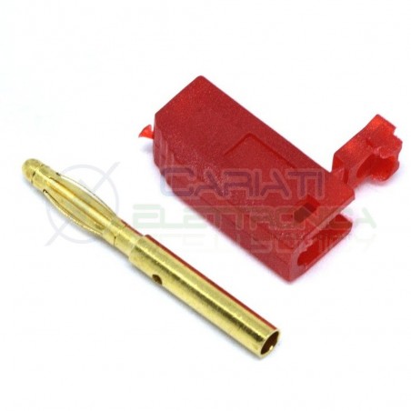 2 PEZZI Connettore Spina a Banana ROSSA da 2mm