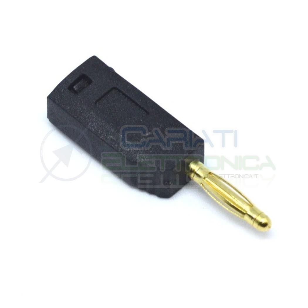 2 PEZZI Connettore Spina a Banana NERO da 2mm