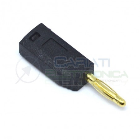 2 PEZZI Connettore Spina a Banana NERO da 2mm