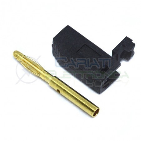 2 PEZZI Connettore Spina a Banana NERO da 2mm