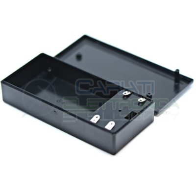 Contenitore custodia 130x60x29 mm con portabatteria AA o 9V in ABS nero
