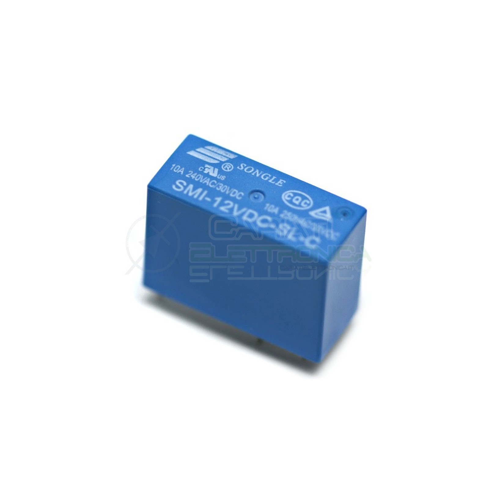 Relè Songle SMI-12VDC-SL-C con bobina da 12Vdc 10A 30Vdc 10A 250Vac SPDT