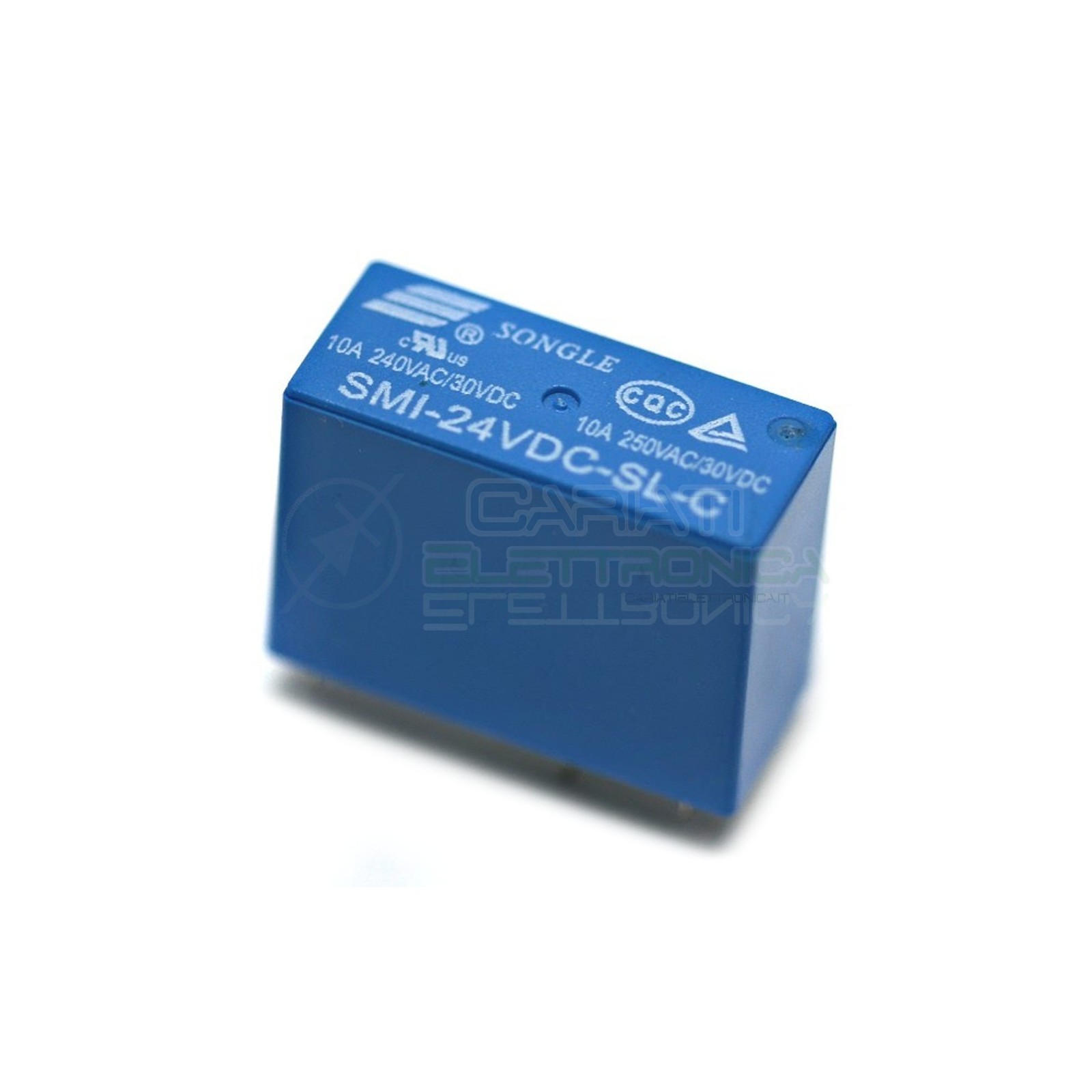 Relè Songle SMI-24VDC-SL-C con bobina da 24Vdc 10A 30Vdc 10A 250Vac SPDT