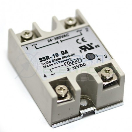 Relè Statico 10A 3-32Vdc 24-380Vac SSR-10 DA Stato Solido Relay