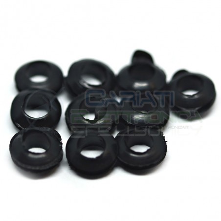 20 PEZZI Passacavo in gomma gommino guida cavo da pannello con foro passante 6mm