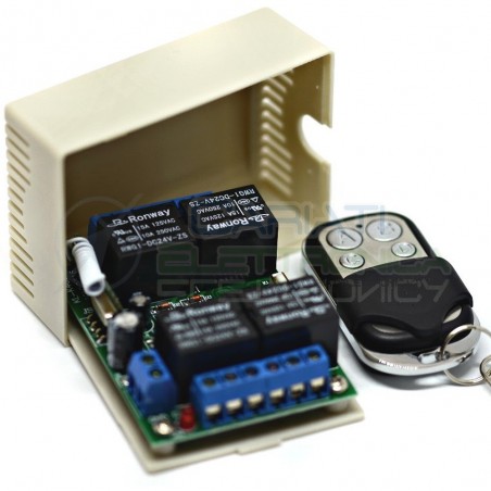 Scheda Ricevente Ricevitore 24V 433 Mhz 4 Relè Canali con Telecomando