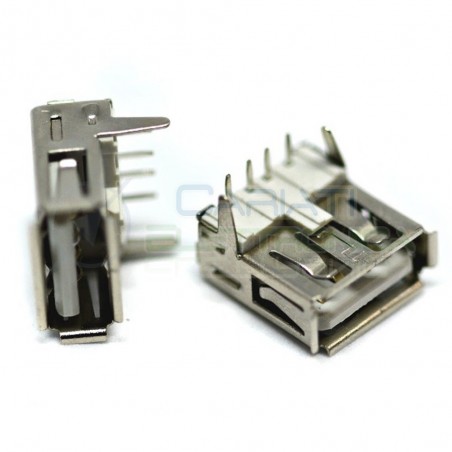 2 Pezzi Connettore Porta Presa USB Tipo A femmina 4 pin