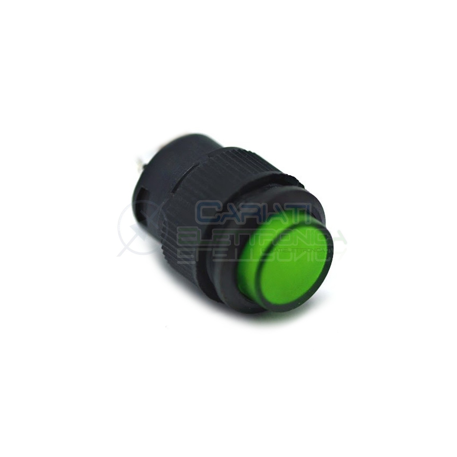 INTERRUTTORE LED VERDE 12V ROTONDO DIAMETRO 18mm