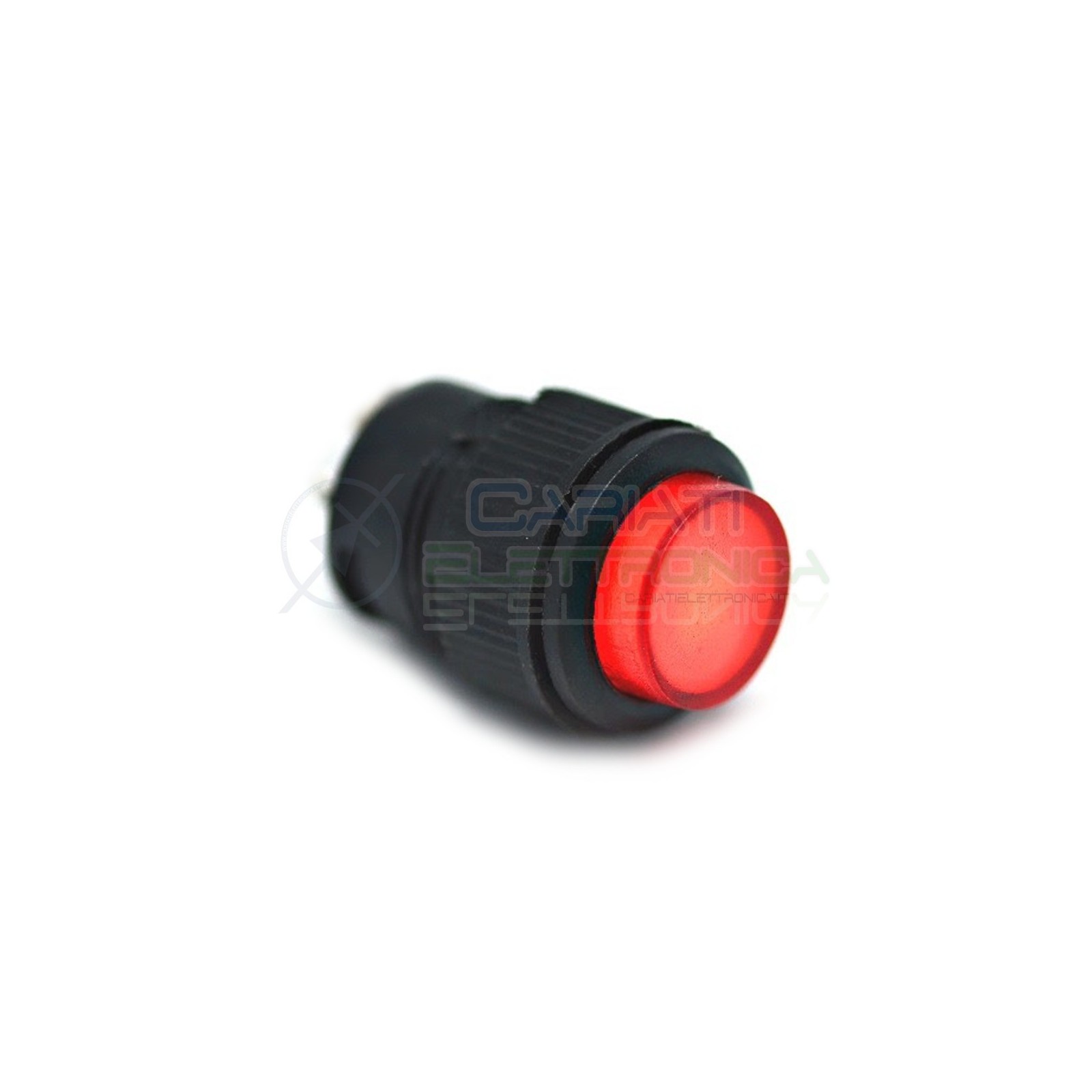 INTERRUTTORE LED ROSSO 12V ROTONDO DIAMETRO 18mm