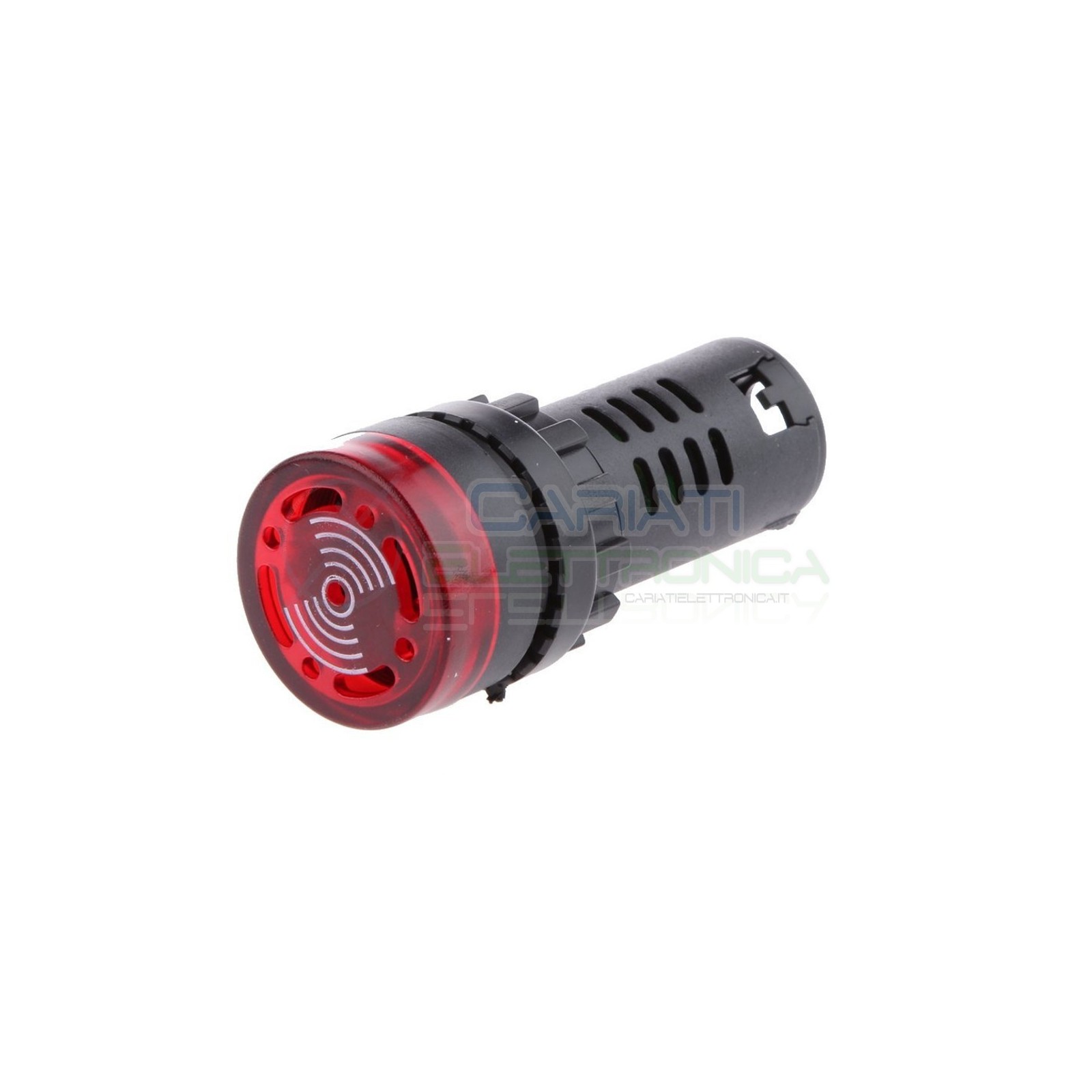 SPIA DI SEGNALAZIONE LUMINOSA SONORA 12V LED ROSSO BUZZER