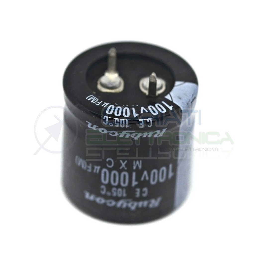 Condensatore elettrolitico RUBYCON SNAP IN 1000uF 100V 105°CRubycon