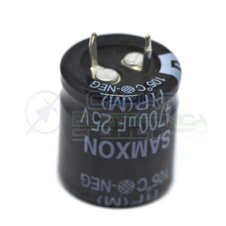 Condensatore elettrolitico SAMXON SNAP IN 4700 uF 25V 105°C Samxon