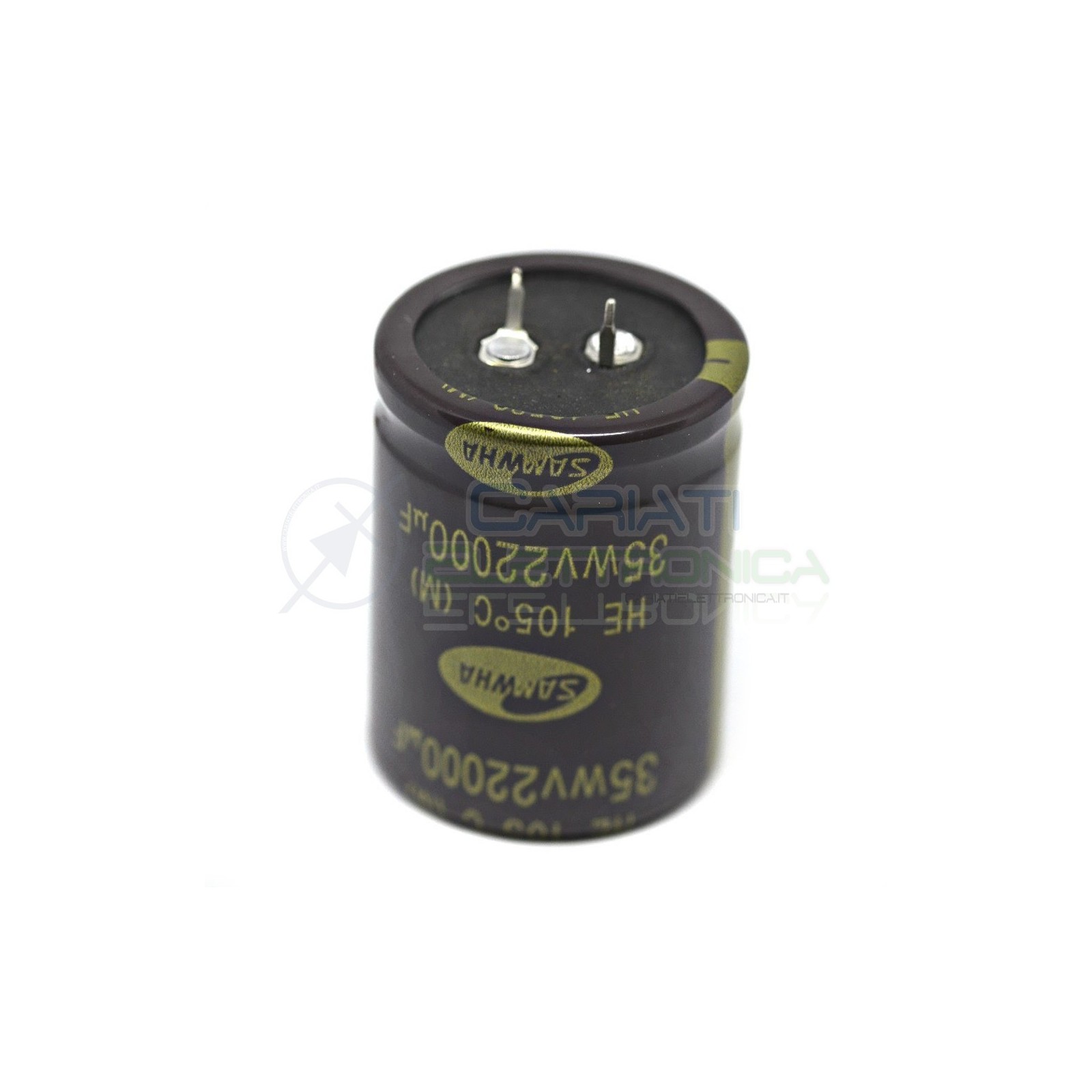 Condensatore 22000uF 35V 105°C elettrolitico 35x45mm Snap in Samwha Passo 10mm Samwha