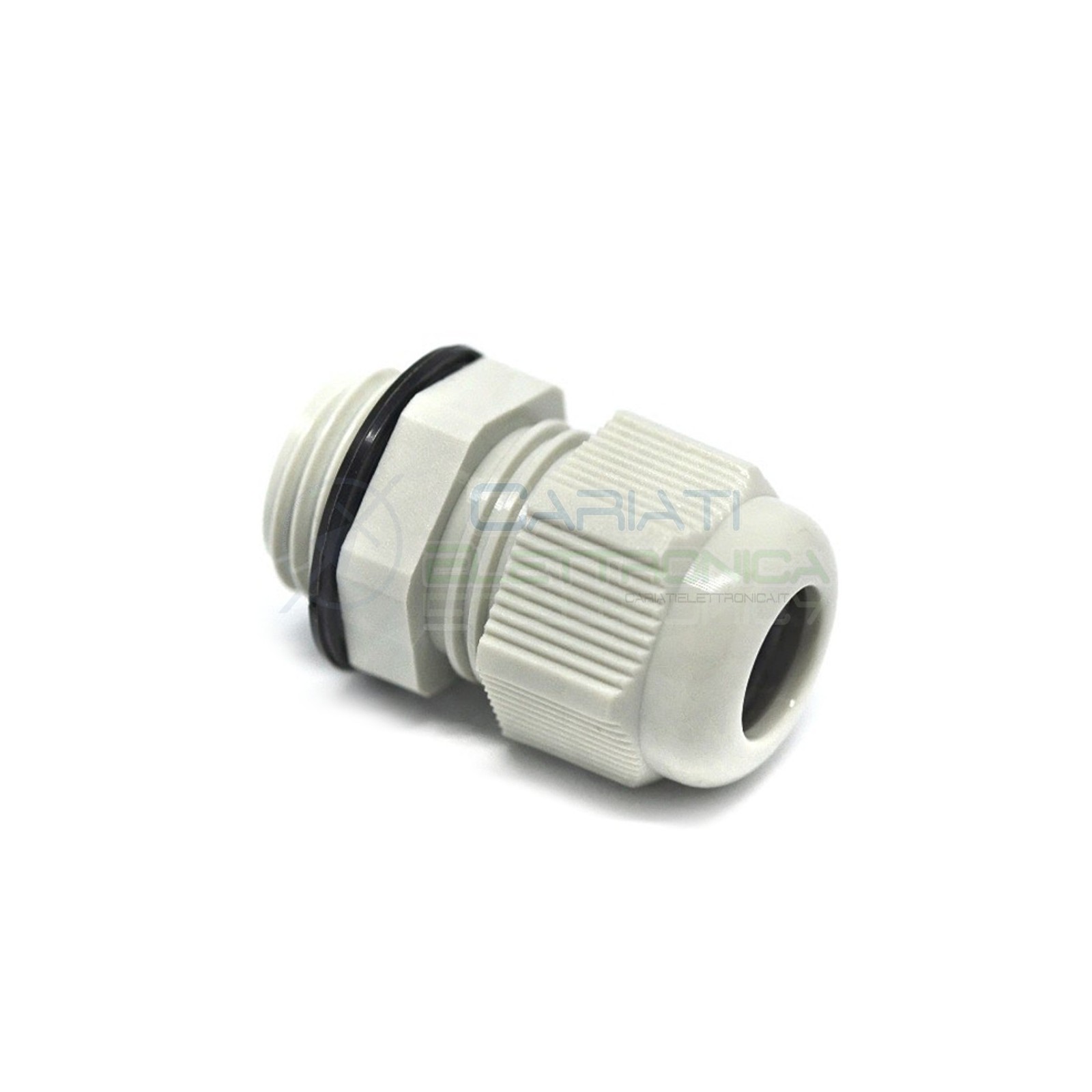 1 PEZZO PRESSACAVO IN NYLON GRIGIO M16 IP68 diametro 16mm per cavi da 5/10mm