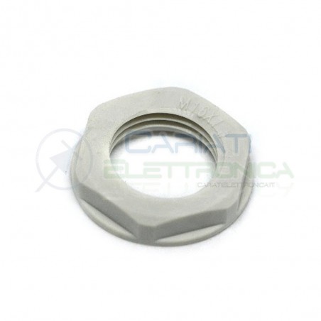 5 PEZZI PRESSACAVO IN NYLON GRIGIO M16 IP68 diametro 16mm per cavi da 5/10mm