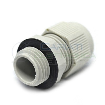 1 PEZZO PRESSACAVO IN NYLON GRIGIO M20 IP68 diametro 20mm per cavi da 8/12mm
