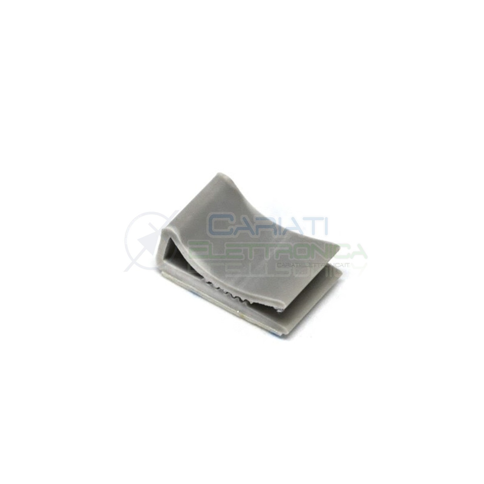 5 PEZZI FERMACAVO CON ADESICO 3M COLORE GRIGIO