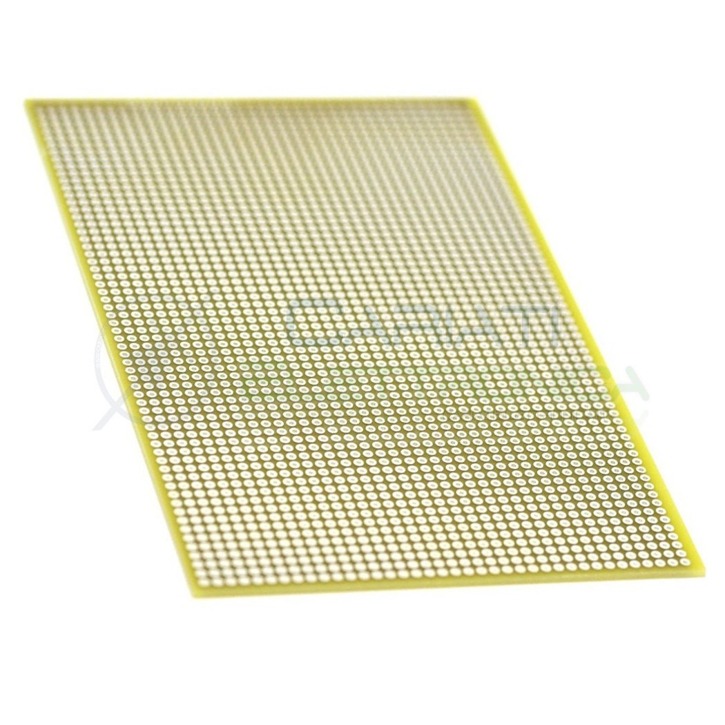 10 Pezzi Basetta Millefori 100x160mm Sperimentale Passo 2,54mm Monofaccia in Vetronite BreadBoard Generico