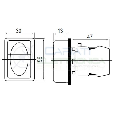 PULSANTE DA PANNELLO DOPPIA LINEA ON OFF 6A 250V