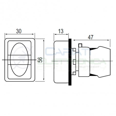 PULSANTE DA PANNELLO DOPPIA LINEA ON OFF 6A 250V