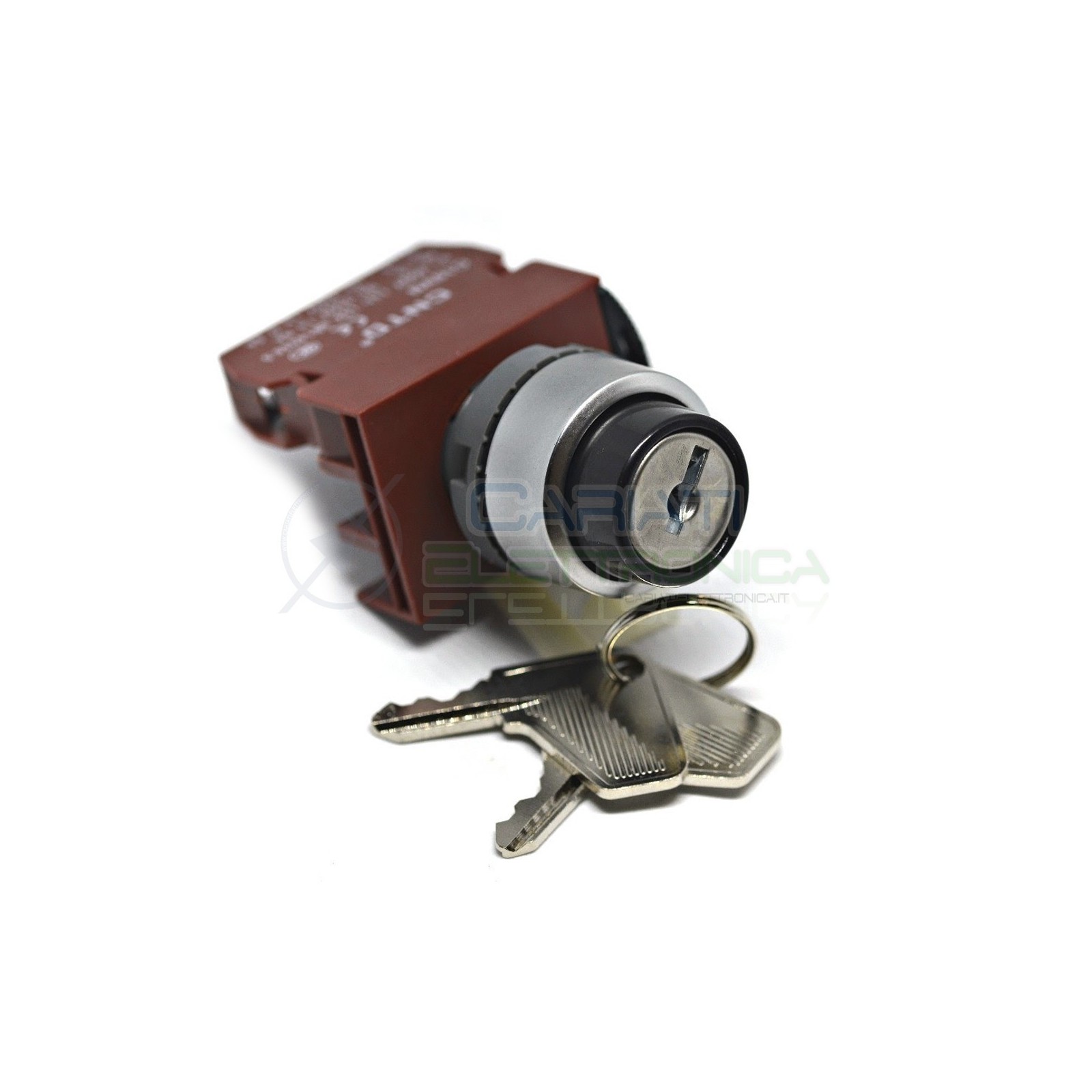 PULSANTE DA PANNELLO ON OFF 6A 250V SPST CON RITORNO CHIAVE INCLUSA