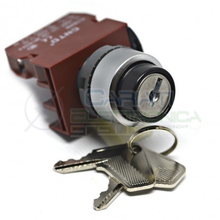 INTERRUTTORE DA PANNELLO ON OFF 6A 250V SPST CON CHIAVE