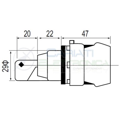 INTERRUTTORE DA PANNELLO ON OFF 6A 250V SPST CON CHIAVE
