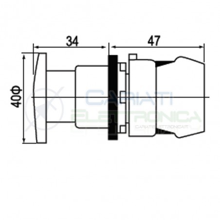 INTERRUTTORE con MANOPILA SPST ON OFF 250V 6A