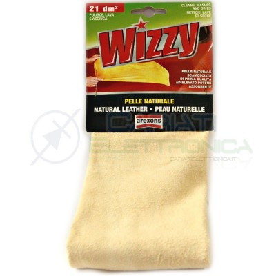 Panno Pelle naturale scamosciata Wizzy AREXONS per pulire asciugare autovetture